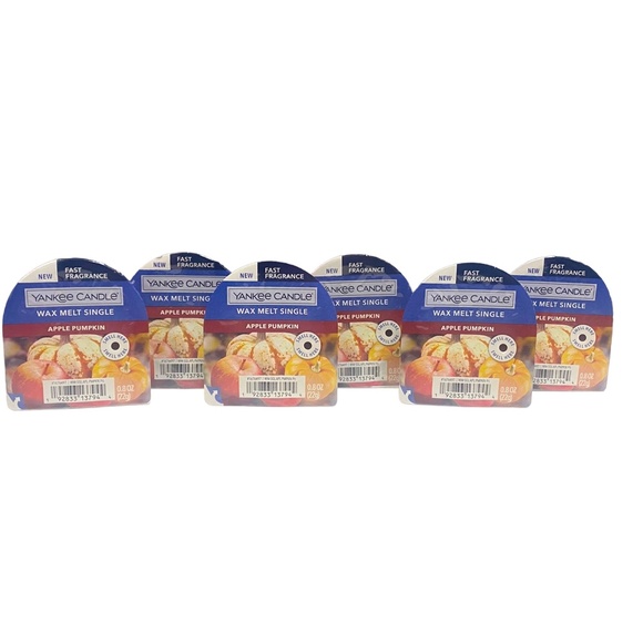 Yankee Candle APPLE PUMPKIN Set of 6 Single Wax Melt